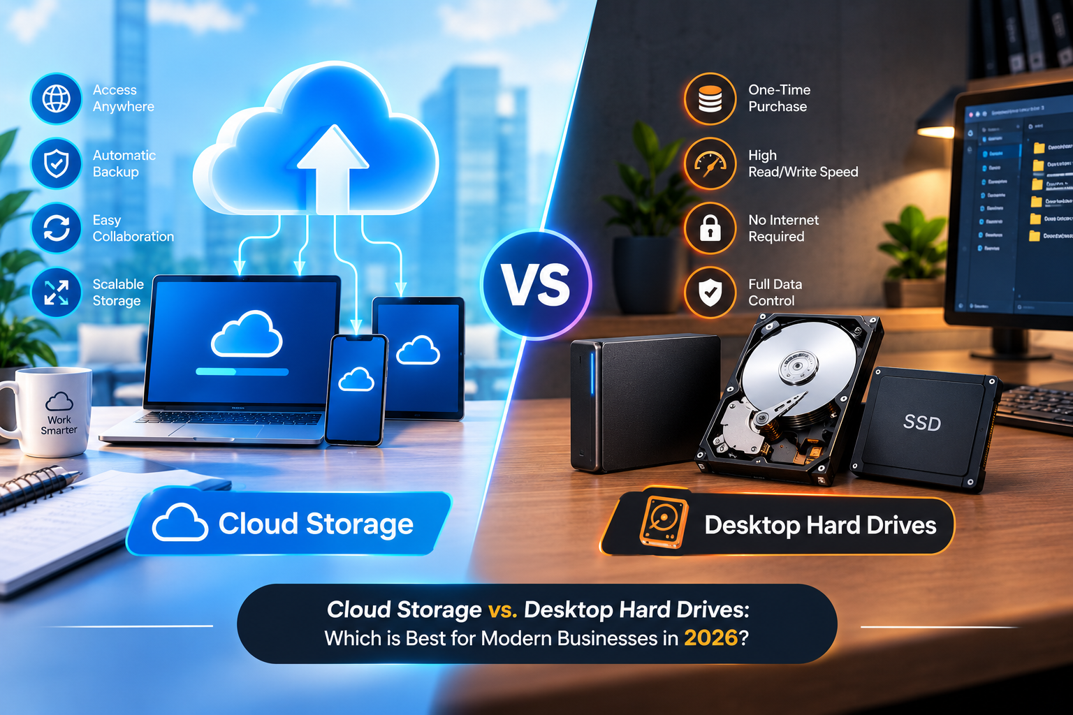 Cloud Storage vs. Desktop Hard Drives: Which is Best for Modern Businesses in 2026?